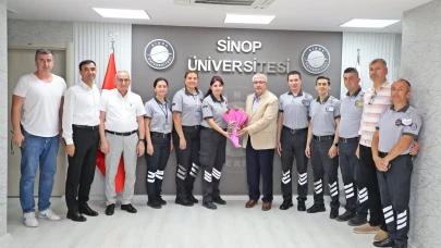 Özel güvenlik görevlilerinden Rektör Taşdemir'e ziyaret