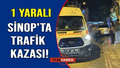 Sinop'ta motosiklet ile otomobil çarpıştı: 1 yaralı