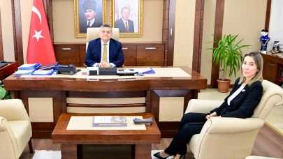İlk kadın kaymakamdan valiye ziyaret!