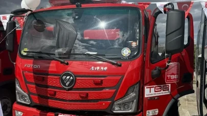 TBB’den ilçeye hibe itfaiye aracı