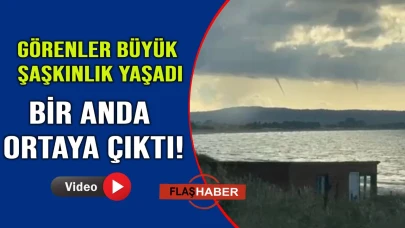 Sinop’ta eş zamanlı hortumlar görenleri şaşırttı