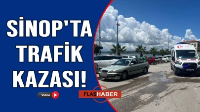 Sinop’ta otomobille motosiklet çarpıştı: 2 yaralı