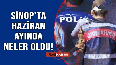 Sinop'un 1 aylık asayiş karnesi açıklandı