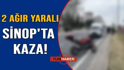 Sinop’ta motosiklet kazası: 2 ağır yaralı