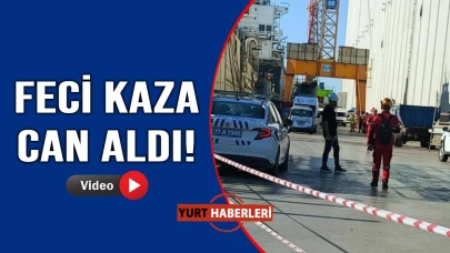 Pistonu boşalan vinç üzerine düştü