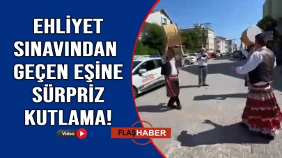 Sinop'ta davullu zurnalı ehliyet kutlaması