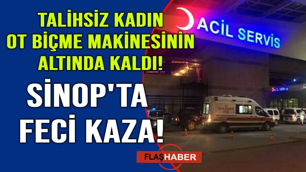 Ot biçerken makine altında kaldı