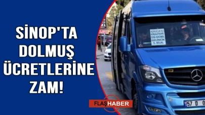 Sinop’ta dolmuş ücretlerine zam