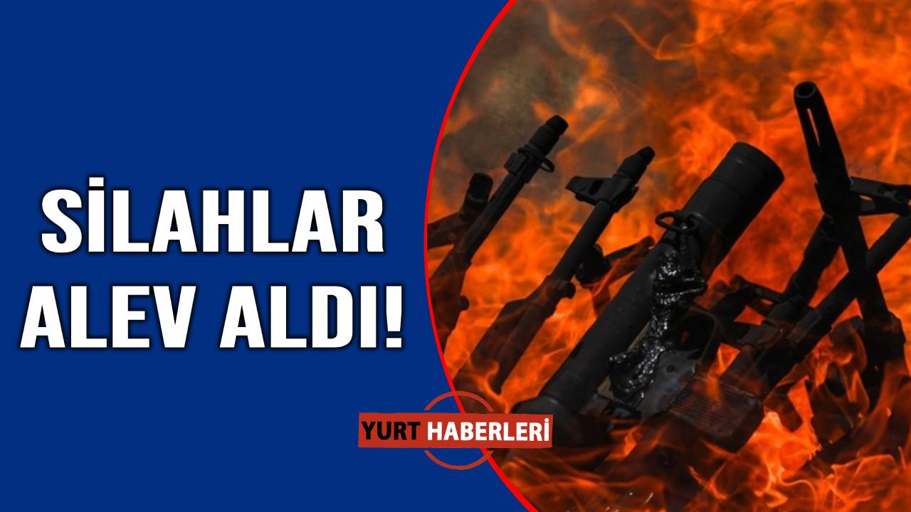 Terör örgütü PKK'dan bir grup silahlarını imha etti