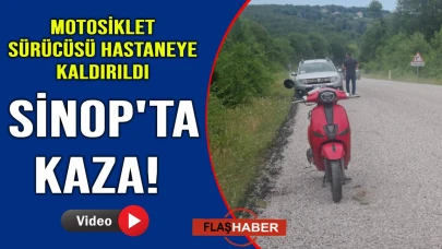 Sinop'ta çakıllı zemin kazaya neden oldu