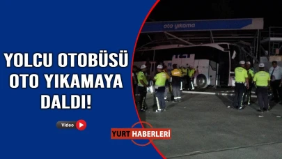 Otobüs oto yıkamaya daldı: 8 kişi hastanelik oldu