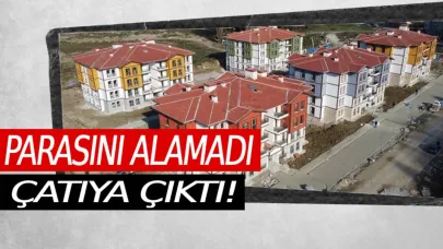Sinop'ta TOKİ inşaatında hareketli dakikalar!