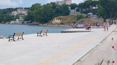 Sinop sahil bandına yeni banklar yerleştirildi
