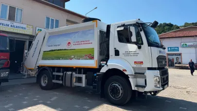 Erfelek Belediyesine yeni çöp kamyonu desteği