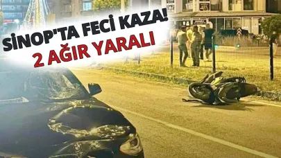 Sinop'ta gece vakti feci kaza: 2 ağır yaralı