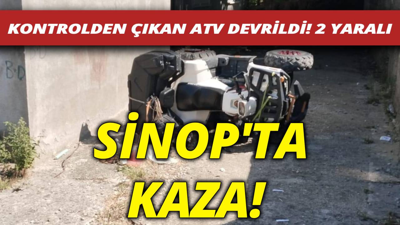 Kontrolden çıkan  ATV devrildi:2 yaralı