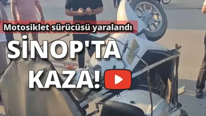 Sinop'ta elektrikli motosiklet devrildi: 1 yaralı