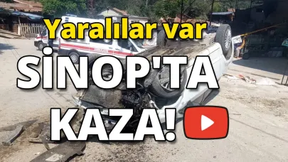 Virajı alamayan otomobil takla attı