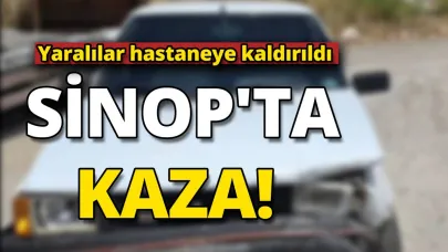 Kontrolden çıkan otomobil trafik levhasına çarptı: 2 yaralı