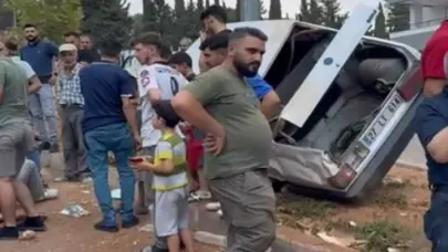 Otomobil refüjdeki aydınlatma direğine çarptı: 1 yaralı