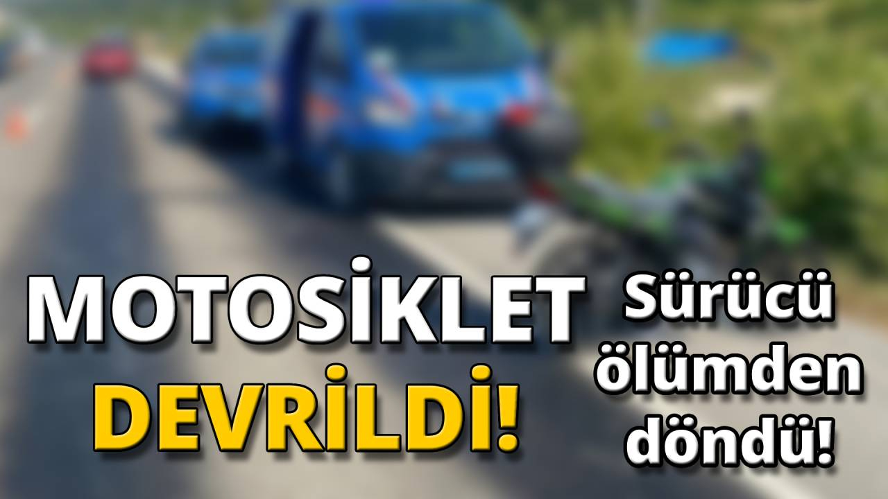 Kontrolden çıkan motosiklet devrildi:1 yaralı