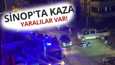 Sinop'ta otomobil ile motosiklet çarpıştı: Yaralılar hastaneye kaldırıldı