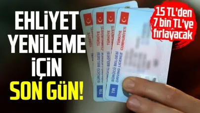 Eski tip ehliyetlerin yenilenmesi için son gün