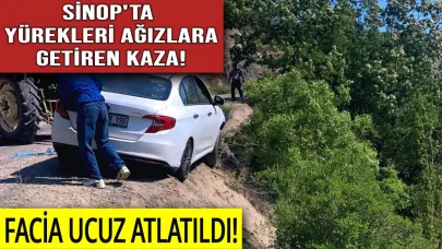 Sinop'ta facia uçurumun eşiğinden döndü