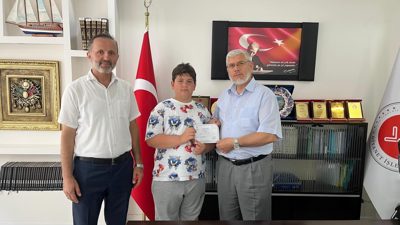 Sinop'ta Kur'an kursu öğrencisinden Filistin'e yürek ısıtan destek