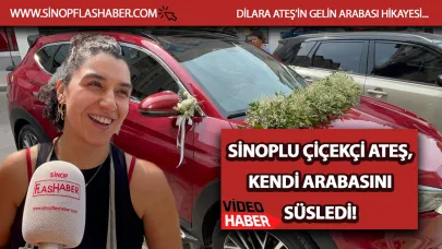 Arabasını aşk ile süsledi