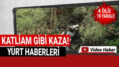 Tarım işçilerini taşıyan minibüs uçurumdan yuvarlandı