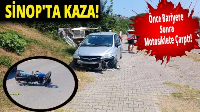 Sinop'ta kontrolden çıkan araç dehşet saçtı!