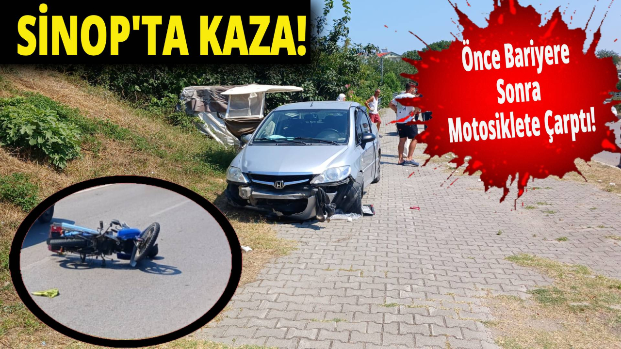 Sinop'ta kontrolden çıkan araç dehşet saçtı!