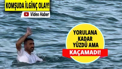 Polisten kaçıp denize atladı, yorulunca teslim oldu