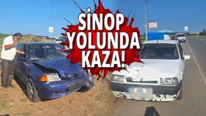 Sinop yolunda iki araç birbirine girdi: 6 yaralı