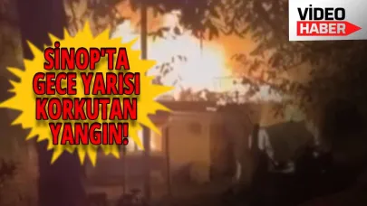 Sinop'ta geceyi alevler aydınlattı!