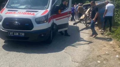 Fındık işçilerini taşıyan traktör devrildi: 8 yaralı