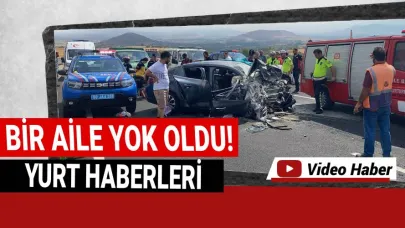 İki otomobil kafa kafaya çarpıştı: 4 ölü, 1’i ağır 2 yaralı