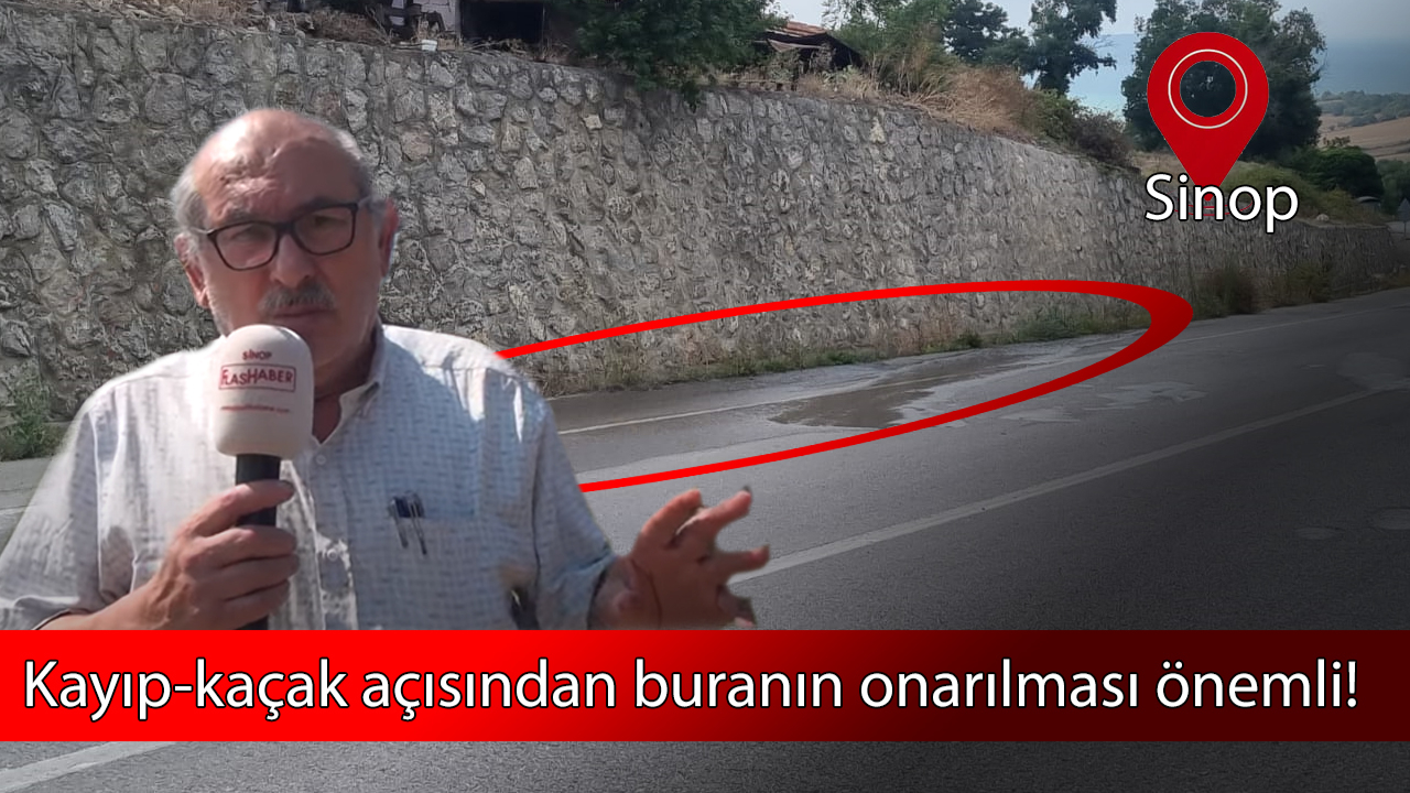 Borudaki patlak, asfaltın üstüne sızdı