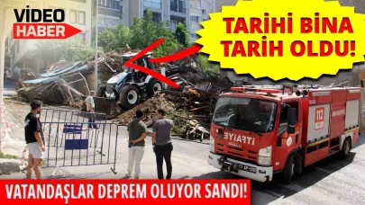 Sinop’ta yıkılma riski bulunan tarihi bina çöktü