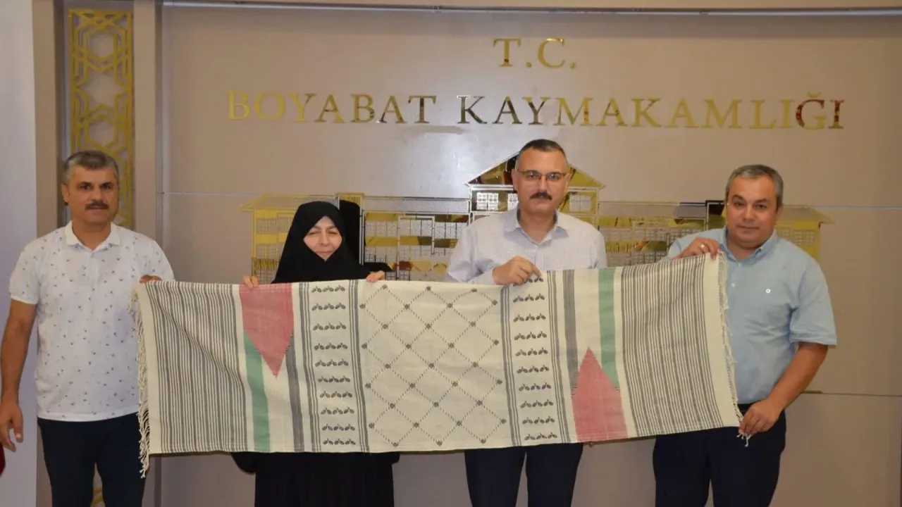 Boyabat çemberinde Gazze’ye destek teması