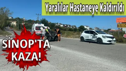 Sinop'ta otomobil ile ATV çarpıştı:2 yaralı