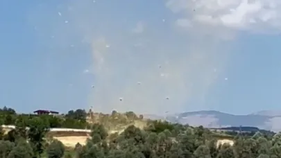 Kastamonu’da baraj kenarında hortum çıktı