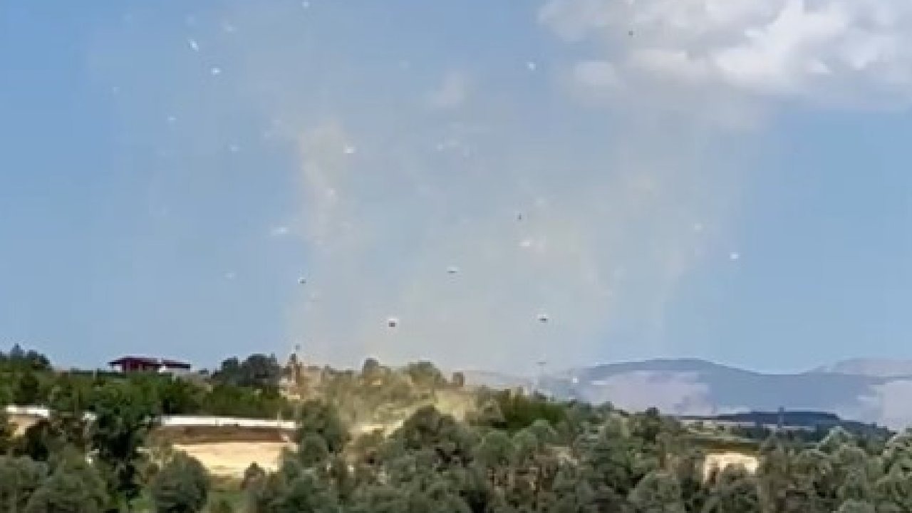 Kastamonu’da baraj kenarında hortum çıktı