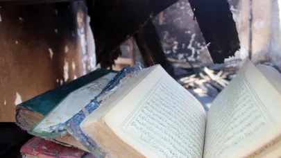 Evi yandı, çatısı çöktü, Kur’an-ı Kerim’ler sapasağlam kaldı