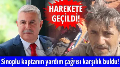 Denizde mahsur kalan Sinoplu kaptan için harekete geçildi