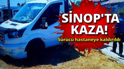 Otomobille çarpışan pikap sürücüsü yaralandı
