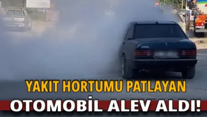Sinop’ta araç yangını ucuz atlatıldı