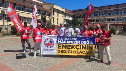 Sinop’ta kamu emekçileri hakları için sesini yükseltti