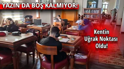 Sinop’un tarihi kütüphanesi yaz tatilinde yoğun ilgi görüyor